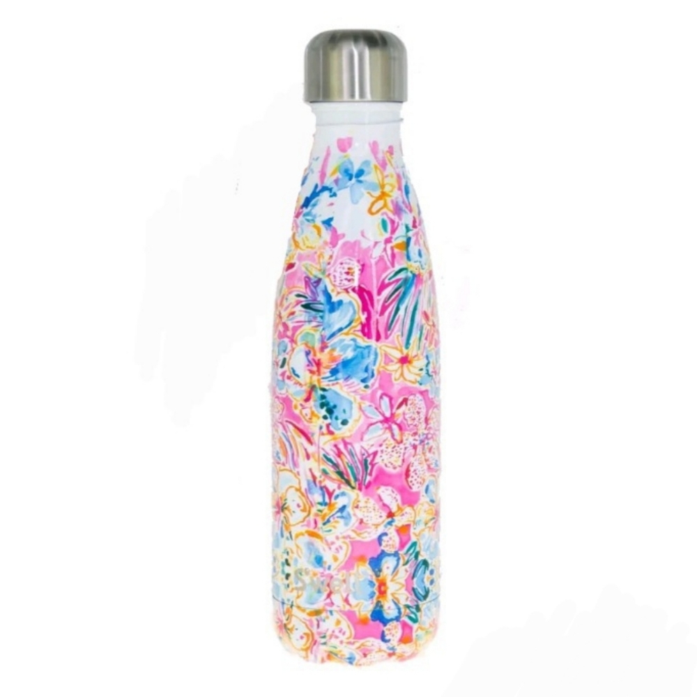 Starbucks X Lilly Pulitzer S’Well Metal Water Bottle 17 Fl Oz Pink Floral 2015